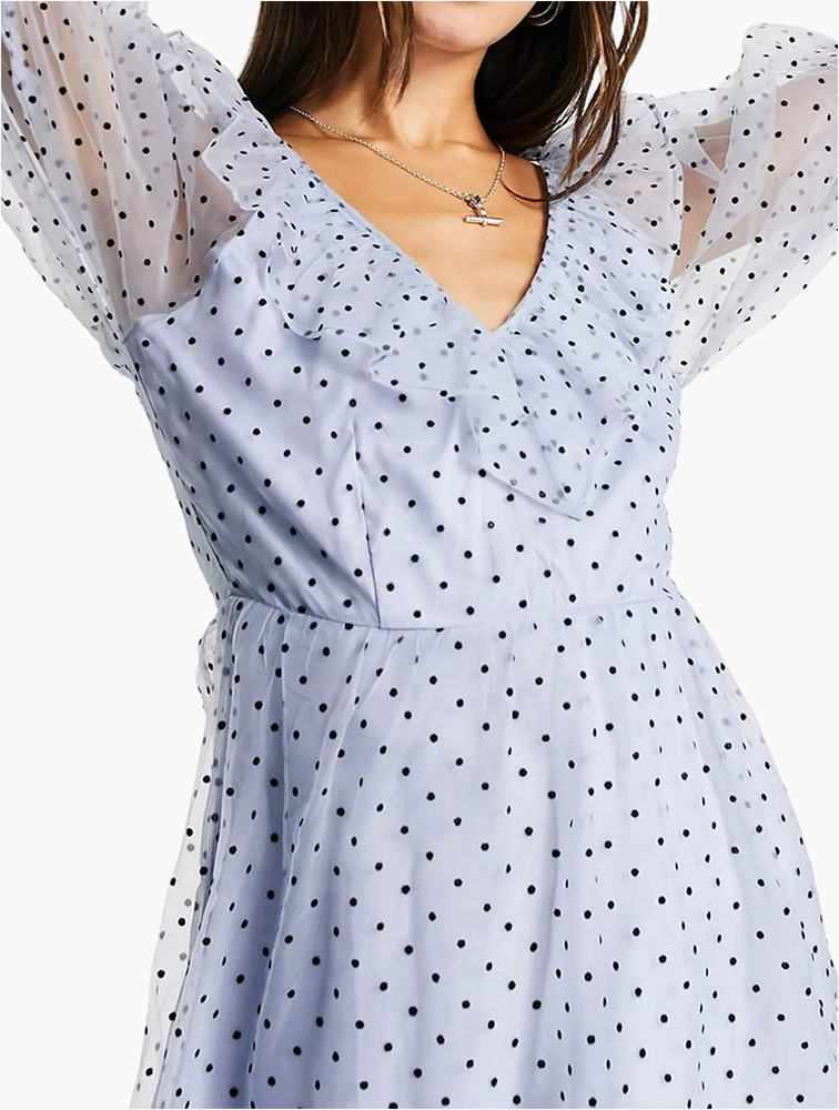 Topshop spot deals mesh wrap dress